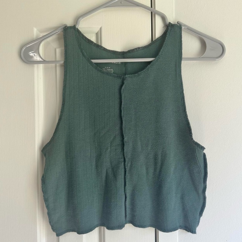 American Eagle Outfitters Teal Tank Top
